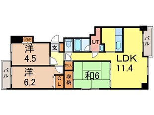 旭川グランドハイツの物件間取画像